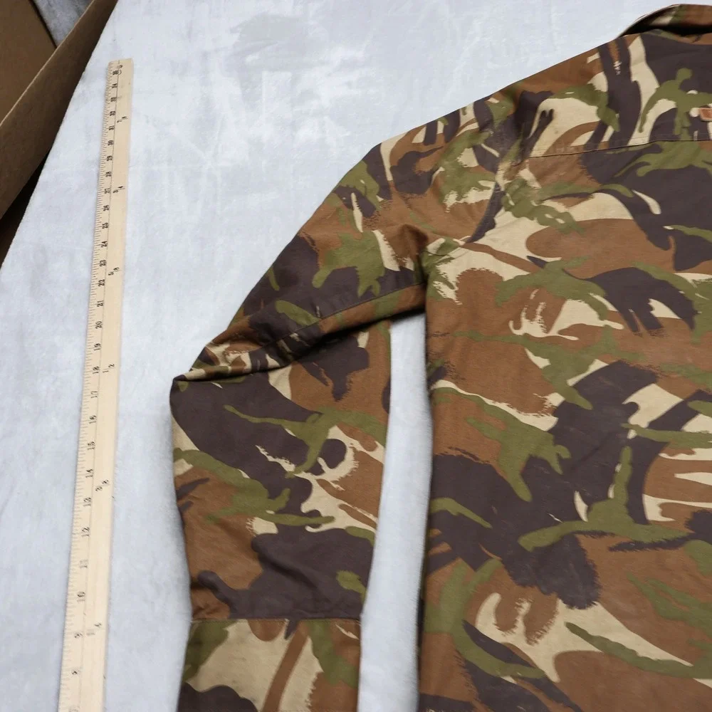 Saga Outerwear Shirt Jacket Mens Medium Camo Woodland Canvas Quilt Lined Utility
